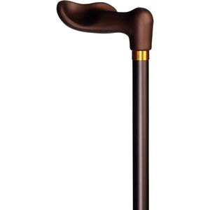 Gastrock - Verstelbare Wandelstok - Brons - Ergonomisch Handvat - Aluminium - Lengte 75 tot 100 cm