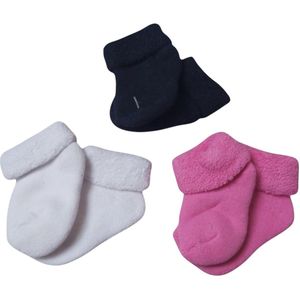 3x badstof baby sokken meisjes 3-6mnd