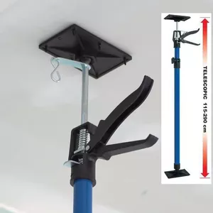 Grafner Telescoopsteun – Traploos Uittrekbaar 115-290 Cm, Bediening Met één Hand, Belastbaar Tot 30 Kg, 360° Draaibare Plaat, Voor Gipsplaat En Montage