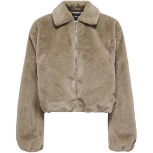 Only - Onldana Life Faux Fur Jacket - Silver Mink - Dames Jas