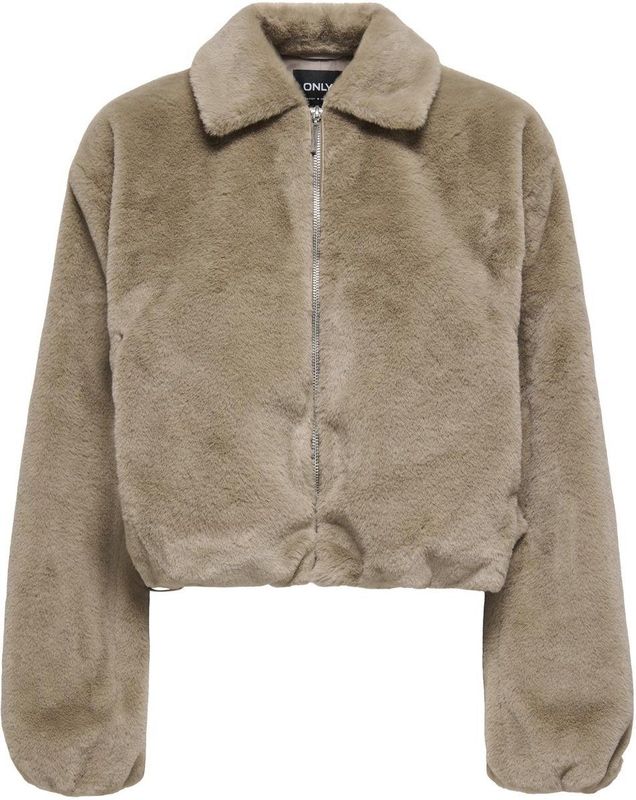 Only - Onldana Life Faux Fur Jacket - Silver Mink - Dames Jas
