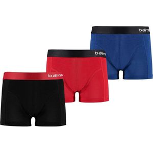 Apollo jongens boxershorts bamboo - maat 110/116 - 3-pack - multi red