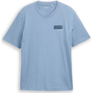 TOM TAILOR - Shirt - Azuur - Donkerblauw - Wit