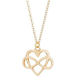 24/7 Jewelry Collection Hart en Infinity Ketting - Goudkleurig