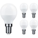 Technik E14 LED Lamp - Daglicht Wit - G45 - 6W - Vervangt 45W Gloeilamp - 5 Stuks