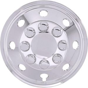 Autostyle EXTRA BOLLE Wieldoppen 15 inch Utah Chroom voor o.a. bestelwagens en campers