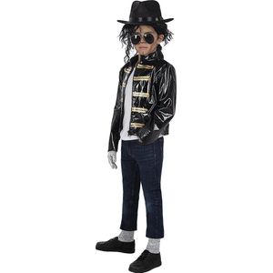 FUNIDELIA Zwarte militaire jas Michael Jackson voor jongens