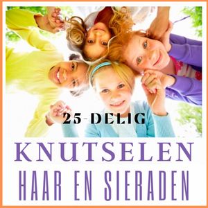 25 delig- Oranje Knutselset - Haar- Oorbellen- Ring-Haarknipjes - Charme Bijoux