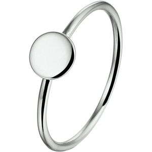 YO&NO - Ring - Zilver - Aanschuifring -  Rondje - 6mm -  18.5mm - Sieraden vrouw - Gerhodineerd - Zilver 925