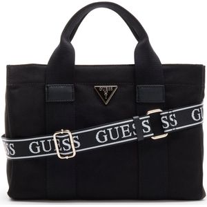 Guess Canvas Small Tote Dames Handtas - Zwart - One Size