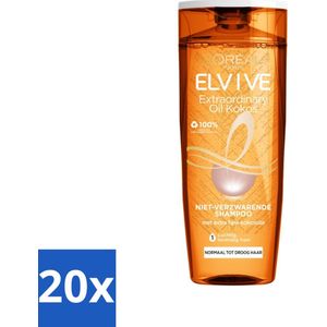 L'Oréal Paris Elvive - Shampoo - Extraordinary Oil - Kokosolie - Voor Droog Haar - 250 ml - Bulkverpakking - 20 stuks