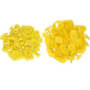 100 stuks geel PU oor identificatie etiketten - schapen, runderen, koeien, varkens .