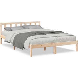 vidaXL - Bedframe - extra - lang - zonder - matras - massief - grenenhout - 140x220 - cm