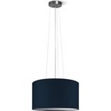 Home Sweet Home hanglamp Bling - verlichtingspendel Hover inclusief lampenkap - lampenkap 40/40/22cm - pendel lengte 100 cm - geschikt voor E27 LED lamp - donkerblauw