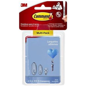 Command™ Strips, 17200CLR, transparant, 8 kleine + 4 middelgrote + 4 grote strips