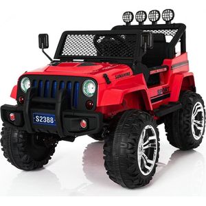 Monster Jeep - Elektrische Kinderauto - Accu Auto - Incl. Afstandsbediening - Rood