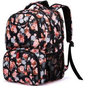 Grote Geïsoleerde Rugzak - Voor School en Werk - 1 stuk - Zwart - Polyester