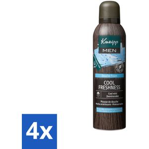 Kneipp - Douche schuim - Men Cool Freshness - Frisse geur - 200 ml - Voordeelverpakking - 4 stuks