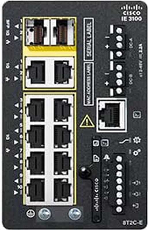 Cisco - IE3100-8T2C-E - Netwerkschakelaar - Zwart - Compact Formaat