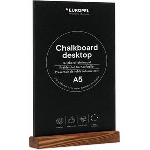 Europel krijtbord staand - tafelmodel – A5 - hout