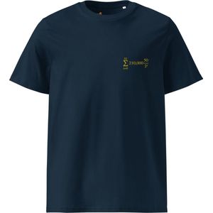 Bitcoin Halving - Geborduurd Bitcoin T-shirt - Unisex - 100% Biologisch Katoen - Kleur Marine Blauw - Maat 2XL | Bitcoin cadeau| Crypto cadeau| Bitcoin T-shirt| Crypto T-shirt| Crypto Shirt| Bitcoin Shirt| Bitcoin Merch| Crypto Merch| Bitcoin Kleding