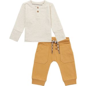 Noppies - kledingset - 2delig - Broek Murphy Apple Cinnamon - Shirt Miami Oatmeal - Maat 92