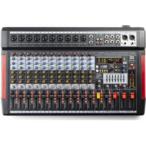 Mengtafel - Power Dynamics PDM-T1204 - 12-kanaals mengpaneel Bluetooth, DSP, mp3 en USB audio interface