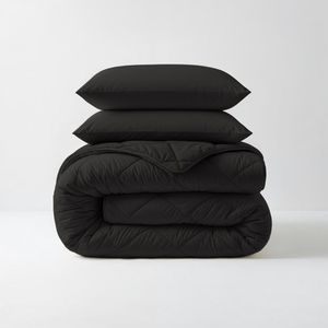 Sleeptime - Lazy Dekbed Diamond - Zwart - 200 x 200 cm - Met Kussenslopen