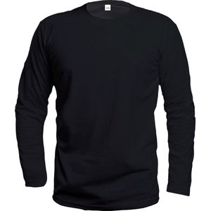 Zijden Heren Shirt Lange Mouw Zwart Small - 100% Zijde