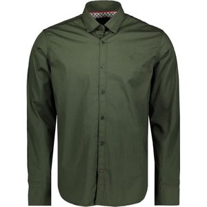 Twinlife Heren Basic Plus - Overhemden - Lichtgewicht - Elastisch - Groen - XL
