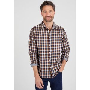 Damart - Thermolactyl geruit flanellen overhemd - Heren - Blauw - 39/40