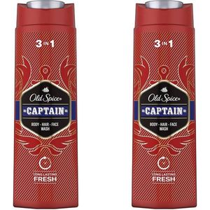 Old Spice Captain douchegel (3 in 1 ) duo pack (2 * 400 ML)