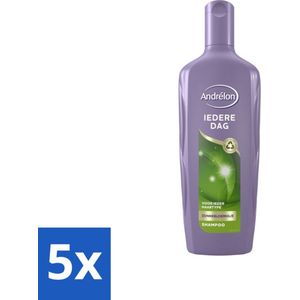 5 x Andrélon - Iedere Dag - Shampoo - 300 ml - Luchtig Haar - Milde Shampoo - Voor Elk Haartype