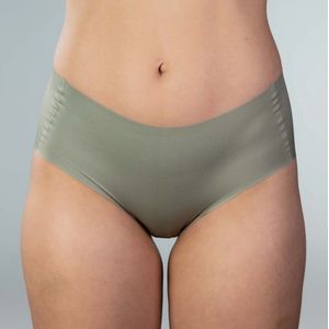Gudia - 3 Pack - Anti-Bacterial Boter Zacht Naadloze Hipster - 100% Biologisch Katoenen kruis - Naadloze Hipster set Dames - Lingerie-Panty's dames met Heupomhulsel - Sport-Panty's voor Elke Dag - Seamless Braziliaanse Dames - groen - L