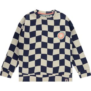 Stains and Stories boys sweatshirt Jongens Trui - dark royal - Maat 134