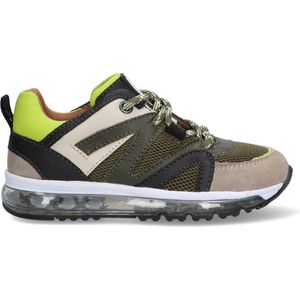 Braqeez 422862-569 Jongens Lage Sneakers - Groen - Leer - Veters