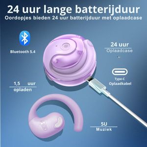 Goodivery® - Vertaal Apparaat - Vertaler - Vertaalapparaat - Vertaalcomputer - 144+ Talen - Over Oor AI Hoofdtelefoon voor iOS en Android - Paars