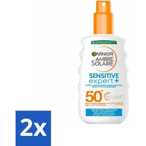 Garnier - Ambre Solaire - Zonnebrandspray - Sensitive Expert+ - Hypoallergeen - SPF 50+ - 150 ml - Voordeelverpakking - 2 stuks