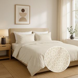 Zydante - Embossed Panther - Dekbedovertrek - Wit - Lits-Jumeaux (240x220 Cm) - Microvezel