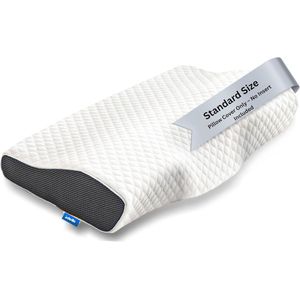 Derila - Kussensloop - Wit - Voor Memory Foam Kussen - Ondersteunt Huid en Haar