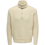 Only & Sons Frame Trui - Heren Sweater - Oatmeal