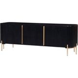 Tv-meubel Harvard 145 cm - zwart/goud | Hotel collection