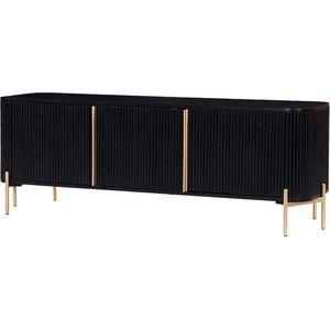 Tv-meubel Harvard 145 cm - zwart/goud | Hotel collection