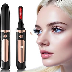 Elektrische wimperkruller - Automatische wimperkruller - Oplaadbare wimperkruller - Verwarmde wimperkruller - Elektrische wimperkruller met 4 temperatuurstanden - Geschikt voor alle wimpers - Zwart