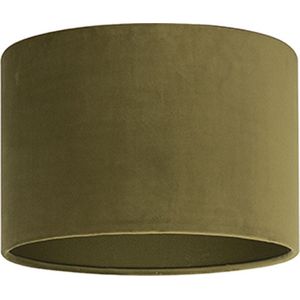 Uniqq Lampenkap velours / stof groen transparant Ø 40 cm - 30 cm hoog