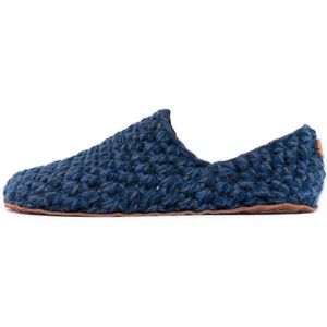 Kingdom of Wow - Sloffen Laag Unisex Wol Barefoot Midnight Blue Maat 44/45 - Handgemaakt
