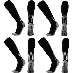 Gripsokken Voetbal - sportsokken - 4 paar - one size 40-47 - Compressie - prestatieverhogend - Verbeterde Grip - Kwaliteit - Stevige en Comfortabele Sokken - met anti-slip noppen