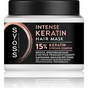 Syoss Keratin - Mask - Haarverzorging - Blauwe Lotus - Intensief en Direct Resultaat - Breekbaar Haar - Voordeelverpakking - 6x400 ml
