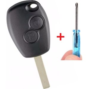 Renault - Autosleutel Behuizing - 2 Knoppen - Geschikt voor Kangoo Master Twingo Sandero