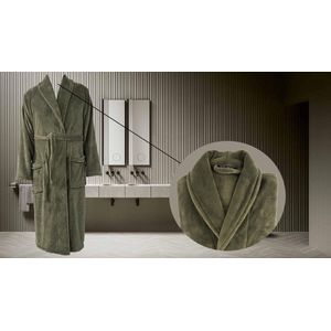 GAEVE | Zest - badjas - heerlijk warm, zacht fleece - taupe - maat S / M